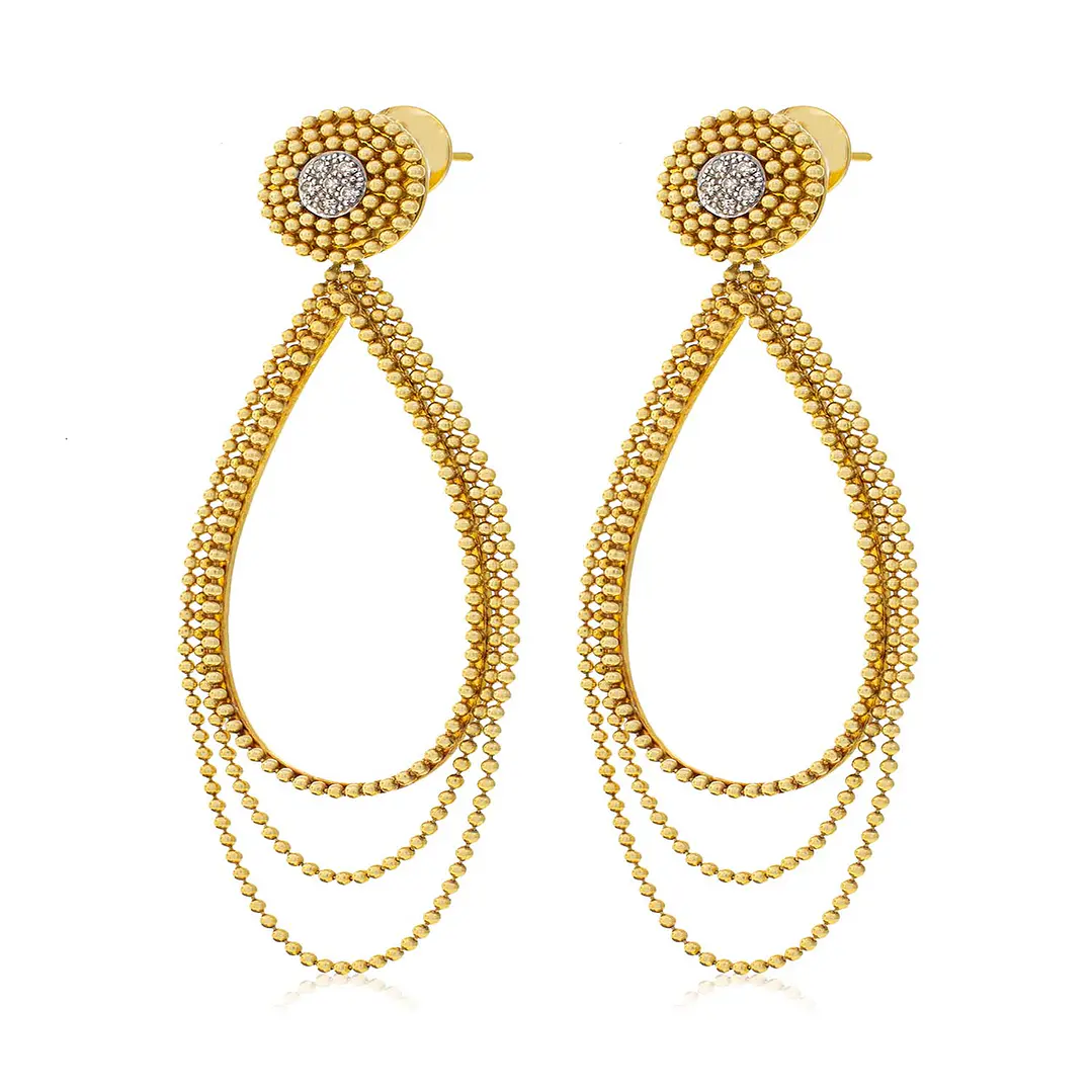 Aros Oro Amarillo 18kt Diamantes 3
