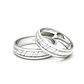 Par Argollas Matrimonio de Oro Blanco 18kt King 5,0mm - Miniatura 2