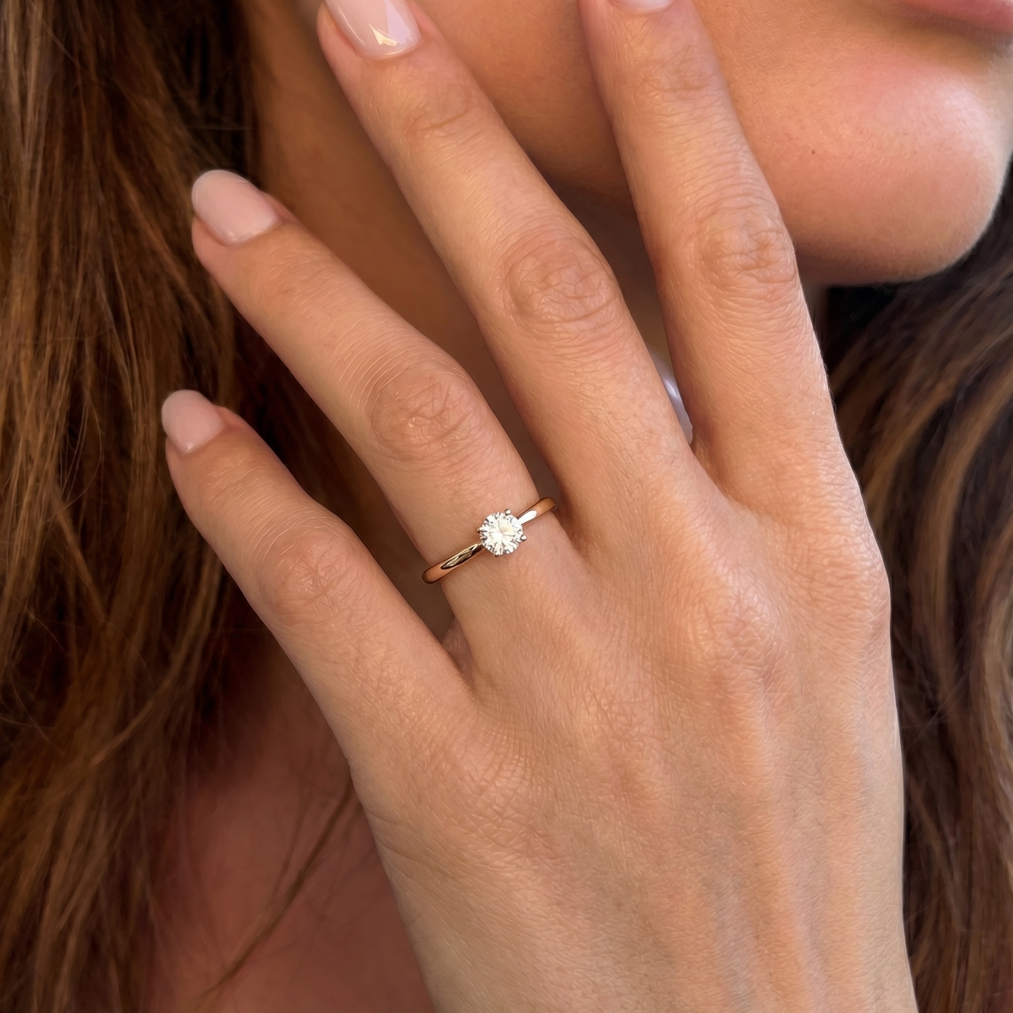 Anillo Oro Amarillo 18kt Solitario con Engaste de Corona 4