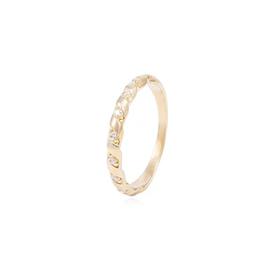 Anillode Oro 18Kt de Compromiso 1/2 Cintillo con Circon