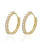 Aros de Oro 18kt Argollas Circones de Riel - Miniatura 1