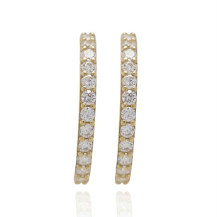 Aros de Oro 18kt Argollas Circones de Riel