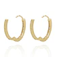 Aros de Oro 18kt Argollas Circones de Riel - Miniatura 3