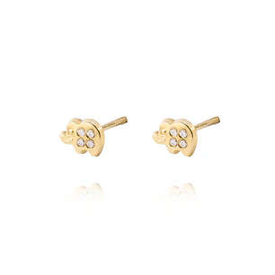 Aros de Oro 9kt Elefante Circon