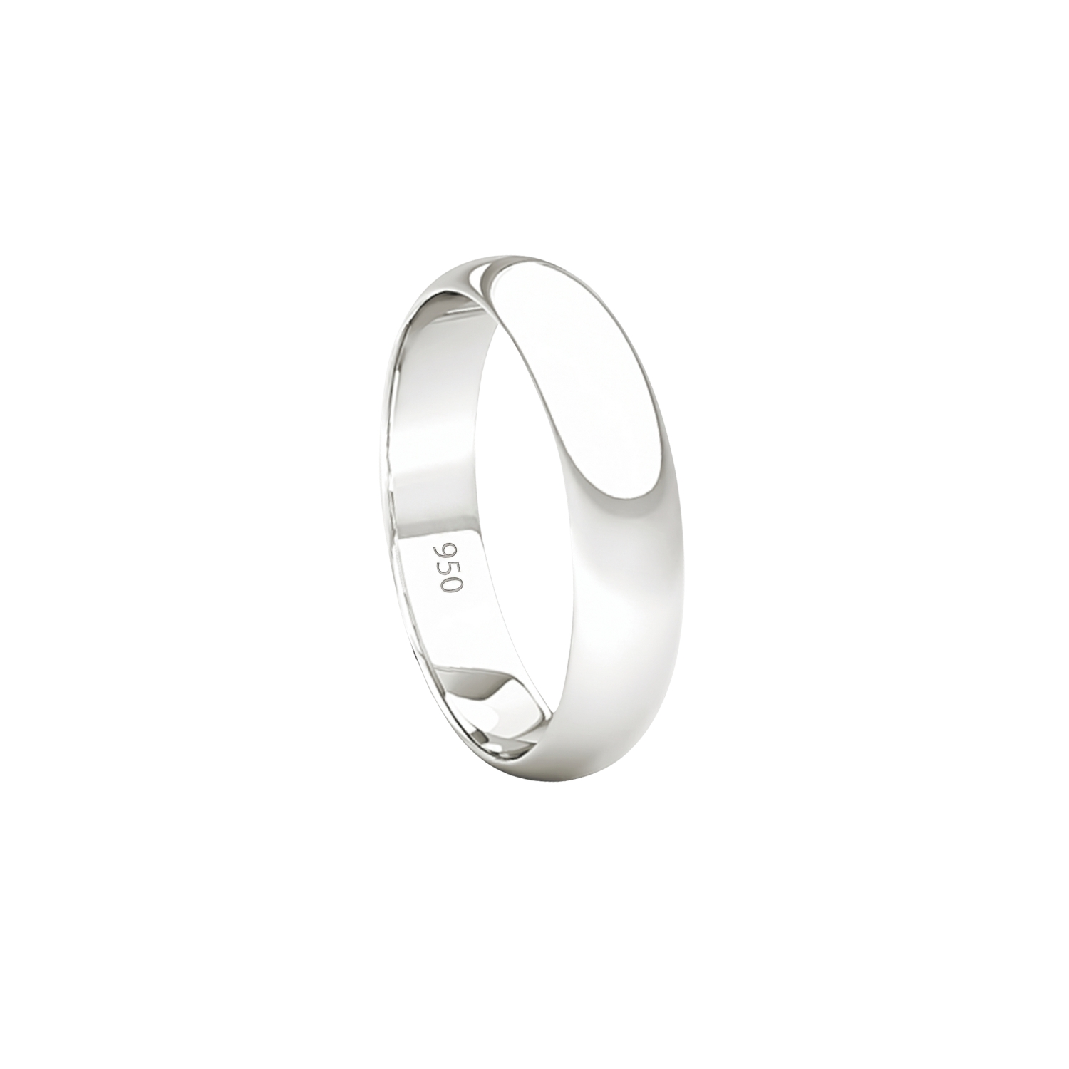 Argolla de Matrimonio Plata 950 Ingles 4mm Venecia 3