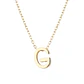 Collar de Plata Esterlina 925 Letra G Revestido en Oro 18kt - Miniatura 3