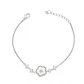 Pulsera de Plata Esterlina 925 Flor de Nácar con Circonita - Miniatura 1