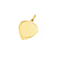 Colgante Oro Miel 18kt Placa Corazón Tallado - Miniatura 3