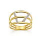 Anillo Oro Amarillo 18kt Triada Bicolor - Miniatura 2