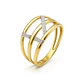 Anillo Oro Amarillo 18kt Triada Bicolor - Miniatura 3