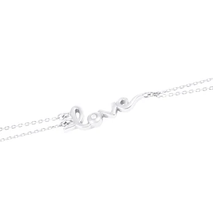 Pulsera Oro Blanco 18kt Tipo Anillo Love Diamante 1 Pts
