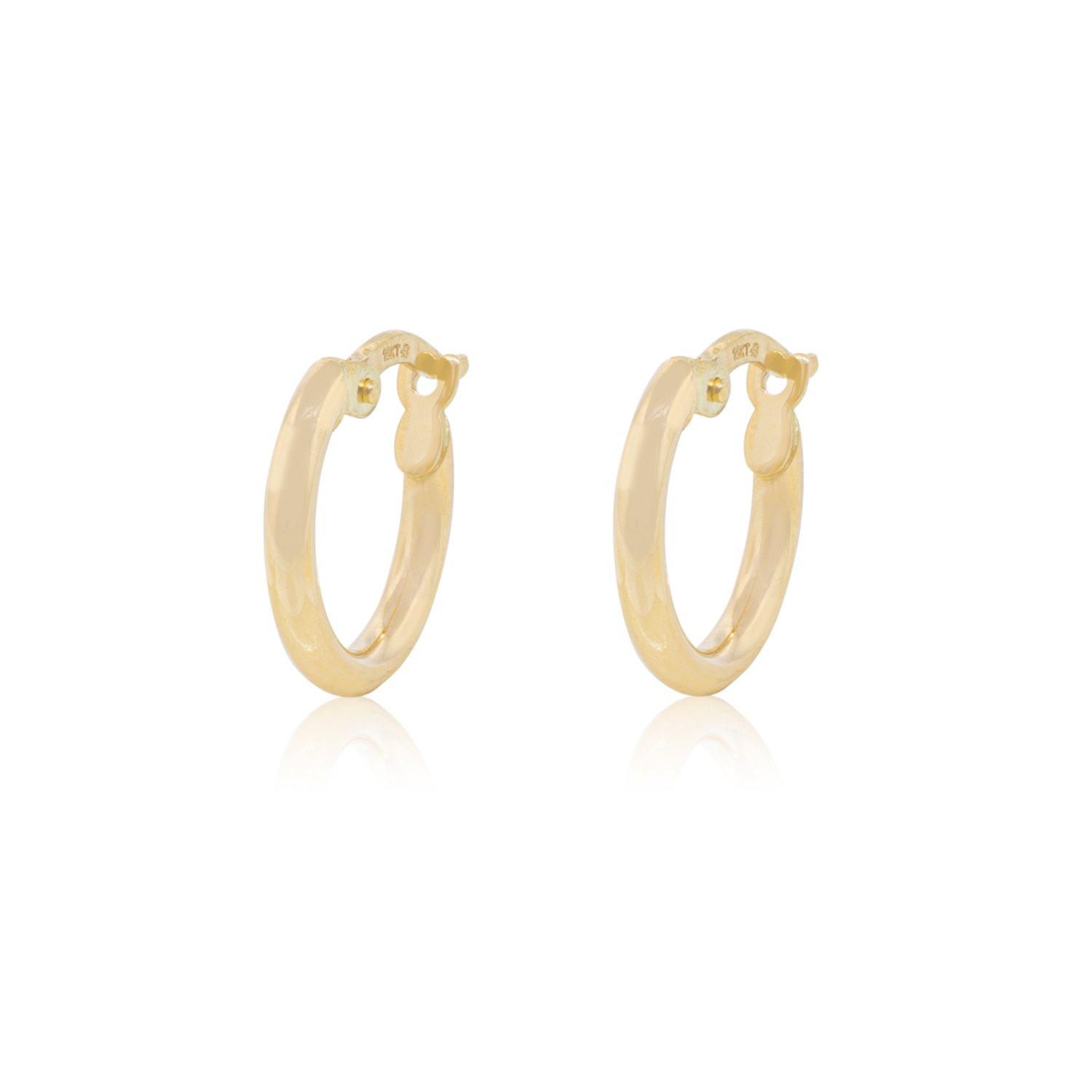 Aros de Oro 18kt Argollas Tipo Pequeña 10MM 1