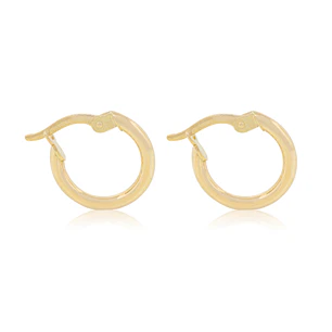 Aros de Oro 18kt Argollas Tipo Pequeña 10MM
