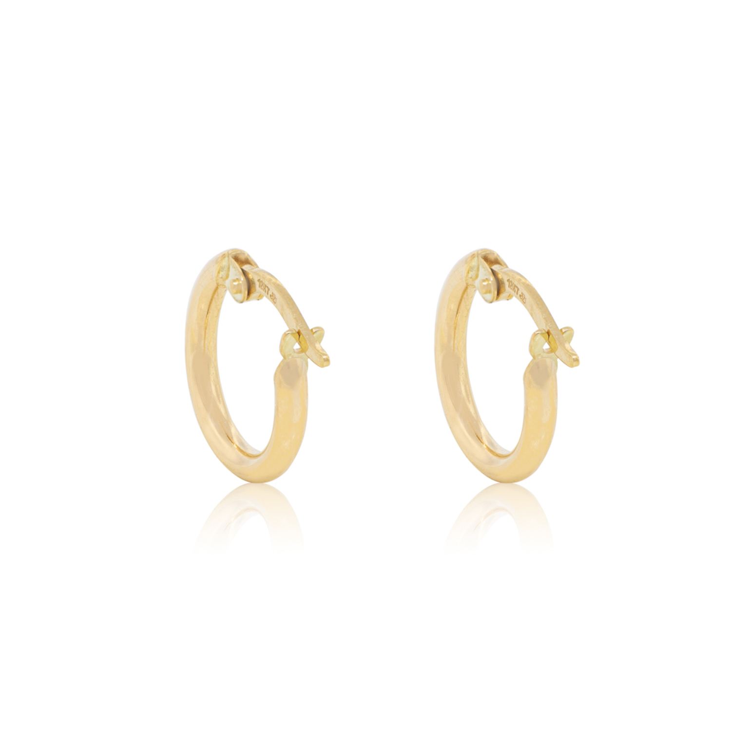 Aros de Oro 18kt Argollas Tipo Pequeña 10MM 3