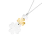 Collar de Plata Esterlina 925 Flores Bicolor - Miniatura 1