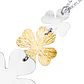 Collar de Plata Esterlina 925 Flores Bicolor - Miniatura 2