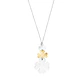 Collar de Plata Esterlina 925 Flores Bicolor - Miniatura 3