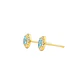 Aros de Oro 18kt Circulo Agua Marina 3mm - Miniatura 3