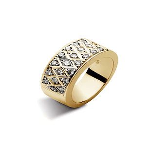 Anillo Oro Amarillo 18kt Modelo Bleu 22 Diamantes 2pts