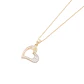 Colgante de Oro 18kt Corazón Bicolor Circonita - Miniatura 2
