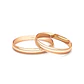 Par Argollas Matrimonio de Oro Miel 18kt Alexandrina de 3,0mm - Miniatura 3