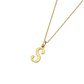 Colgante de Oro Miel 18kt Letra Gótica S - Miniatura 2