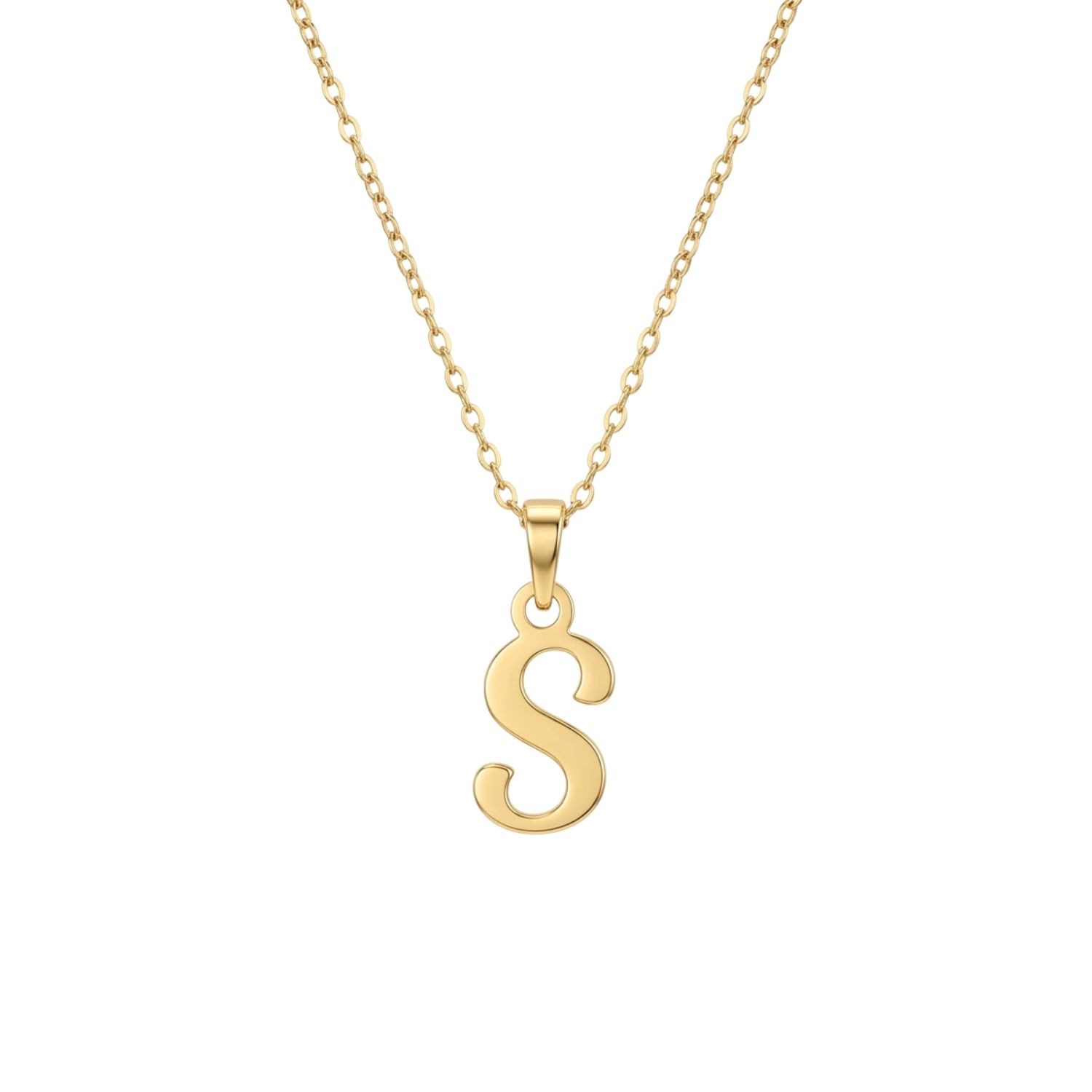 Colgante de Oro Miel 18kt Letra Gótica S 3