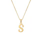 Colgante de Oro Miel 18kt Letra Gótica S - Miniatura 3