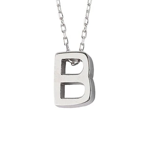 Collar de Plata Esterlina 925 Letra B