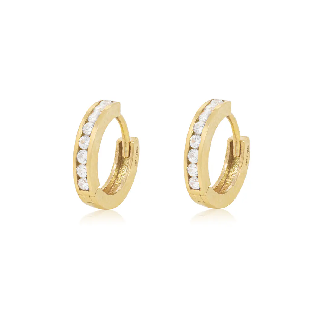 Aros de Oro 18kt Riel de Circones 1