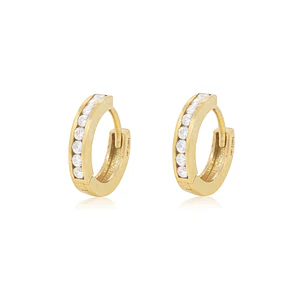 Aros de Oro 18kt Riel de Circones