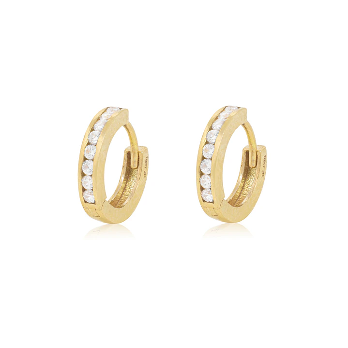 Aros de Oro 18kt Riel de Circones 1