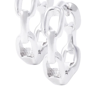Aros de Plata Esterlina Argollas Cadena