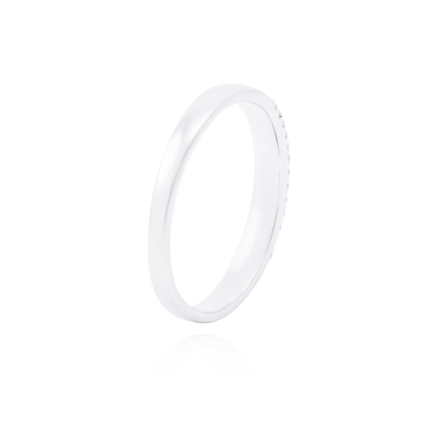 Anillo de Plata Esterlina Medio Cintillo doble con Circonita 3