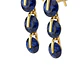 Aros Oro Miel 18kt Cascada Zafiro Nocturno - Miniatura 3