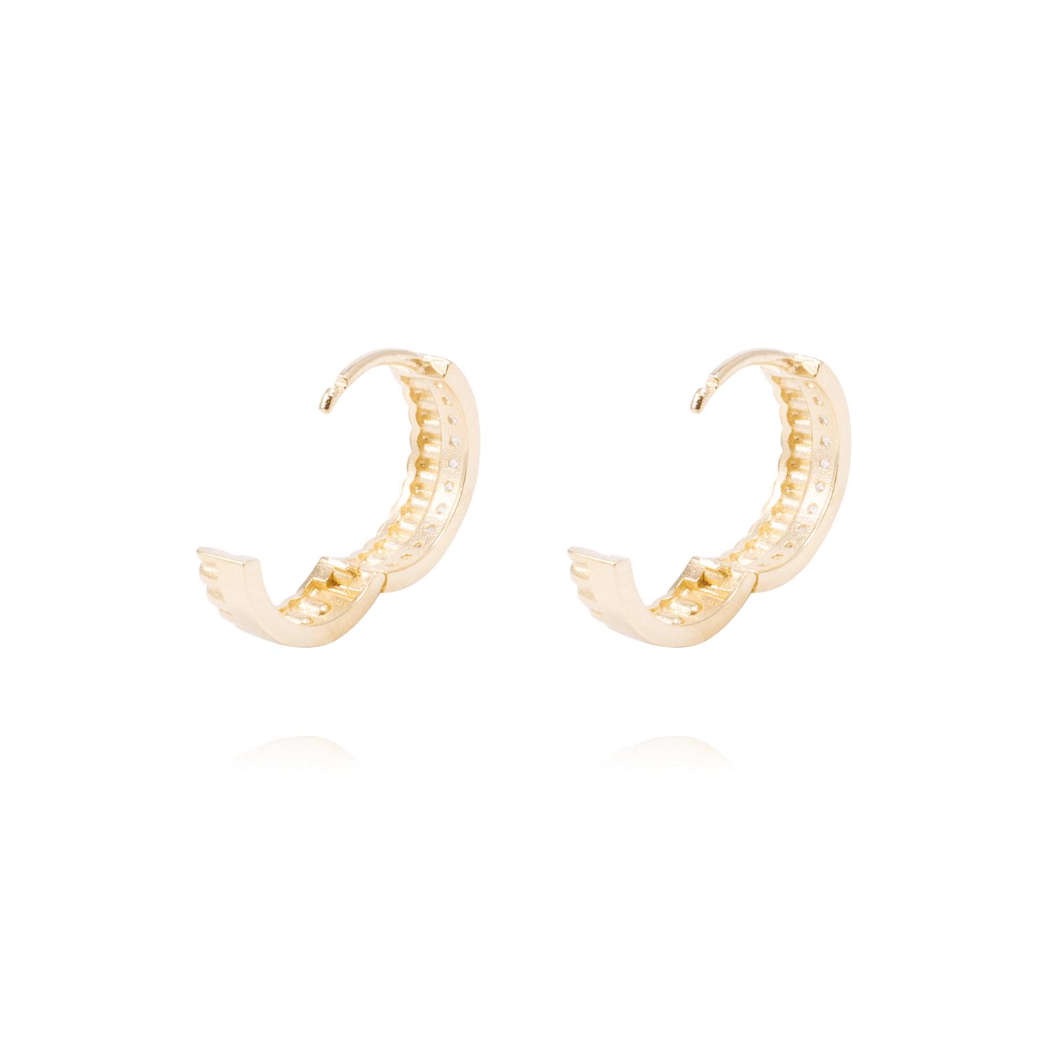 Aros de Oro de 18kt Argolla Linea Circón 3
