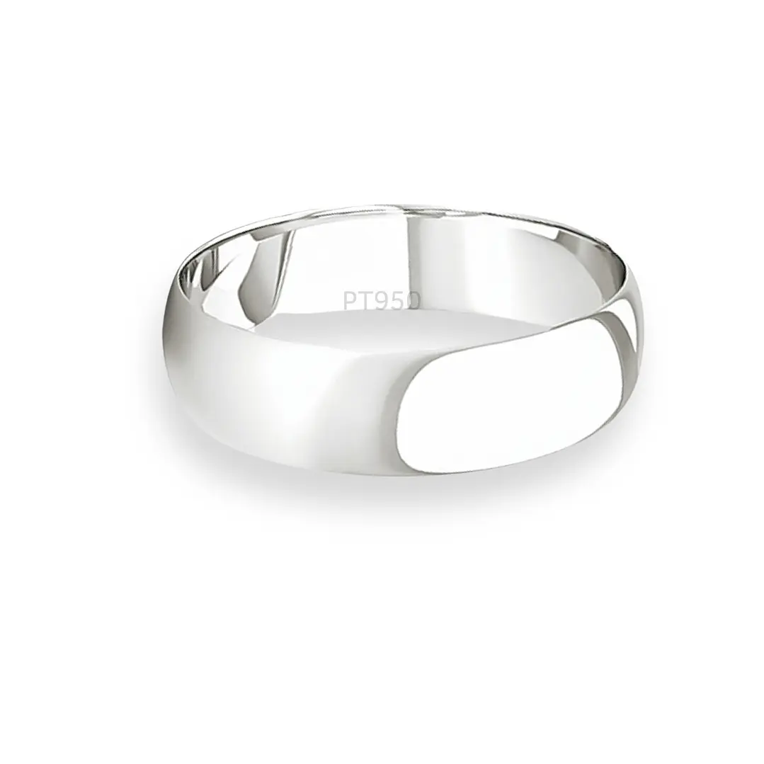 Argolla Matrimonio de Platino Inglés Vicenza de 4,0mm 2