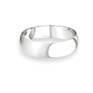 Argolla Matrimonio de Platino Inglés Vicenza de 4,0mm