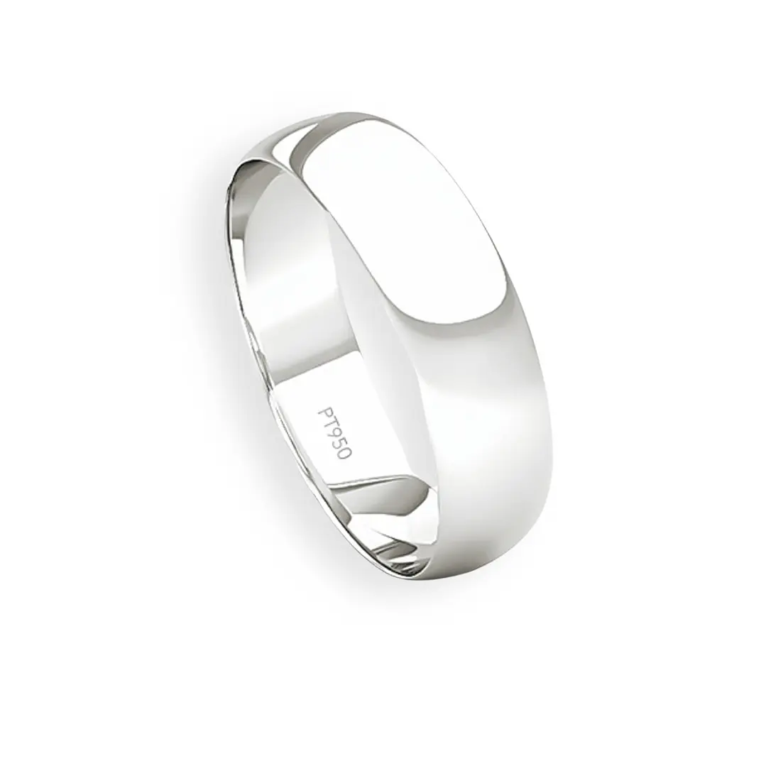 Argolla Matrimonio de Platino Inglés Vicenza de 4,0mm 3