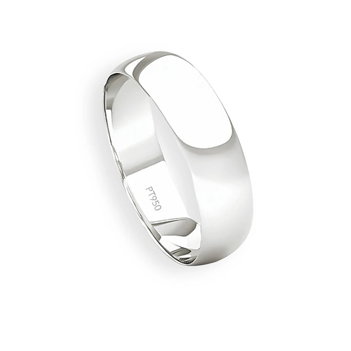 Argolla Matrimonio de Platino Inglés Vicenza de 4,0mm 3