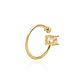 Anillo Oro Amarillo 18kt Abierto y Circonita 6mm - Miniatura 2