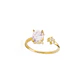 Anillo Oro Amarillo 18kt Abierto y Circonita 6mm - Miniatura 3