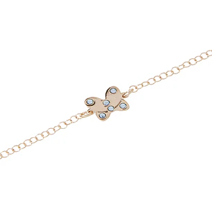 Pulsera Plata Esterlina 925 Mariposa Revestida en Oro 18kt