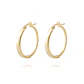 Aros de Oro 14kt Argolla Mitad Tubo 20mm - Miniatura 1