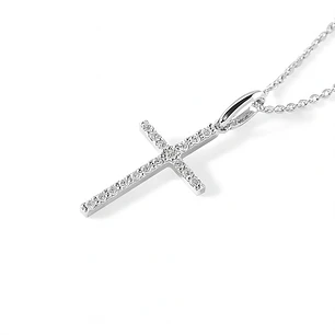 Collar de Oro Blanco 18kt con Diamantes Pts Totales SI/H Corte Brillante 30148 - By Danielle Costantini
