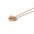 Collar Oro Miel 18kt Diamantes 1x27 Pts H/SI Corte Brillante