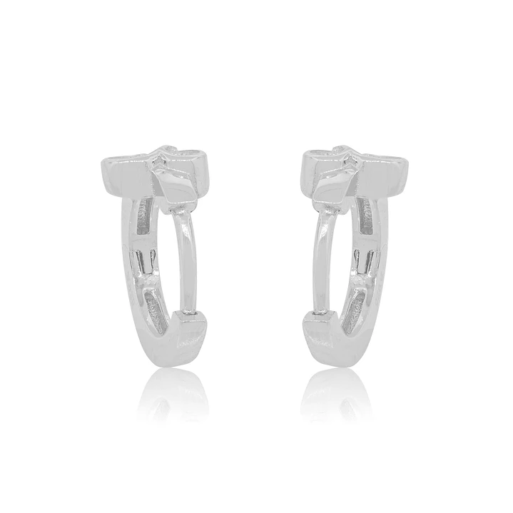 Aros de Plata Esterlina 925 Corazón con Circonita 2