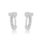 Aros de Plata Esterlina 925 Corazón con Circonita - Miniatura 2
