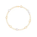 Pulsera de Oro 18kt Corazion Duo