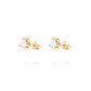Aros de Oro 18kt Circón 4MM - Miniatura 1